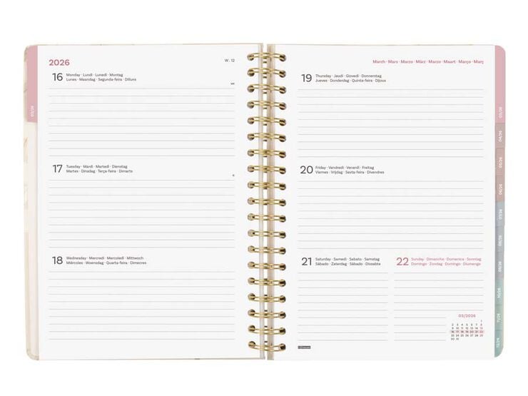 Agenda Finocam Optimal B5 sem/vista horizontal mult 2026 Vera