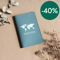 Porta pasaporte Miss Wood Vacavaliente verde