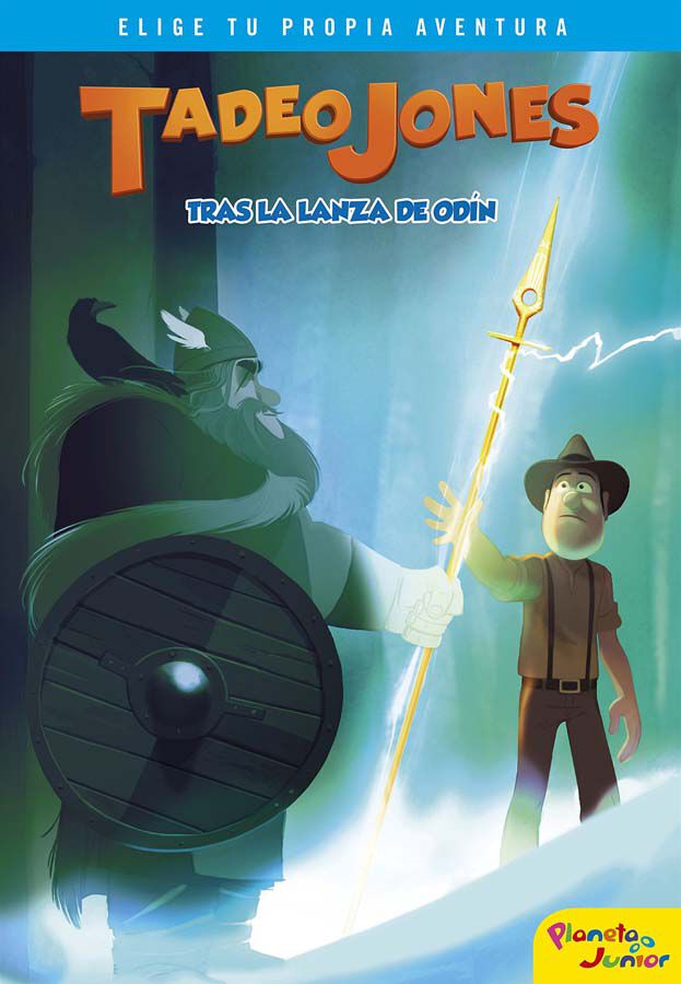 Tadeo Jones tras la lanza de Od&iacute;n