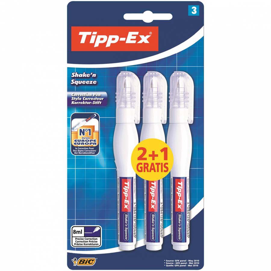 Corrector Llapis Tipp-Ex Shake'n Squeeze 2+1u