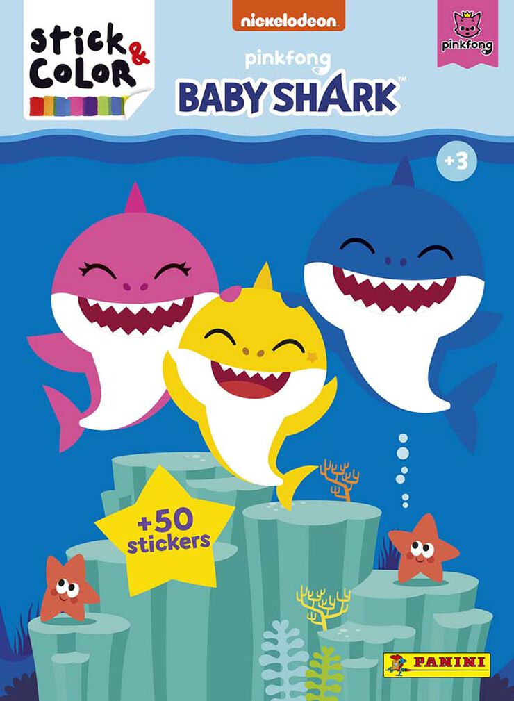 Stick & color Baby shark stick
