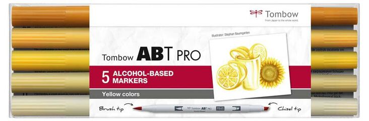 Retolador Tombow Abt Pro Dual Brush grocs 5 colors