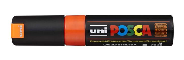 Rotulador Posca PC-8K 8mm naranja fluorescente