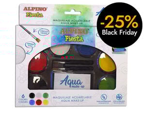Maquillaje aquarelable Alpino Fiesta 6 colores