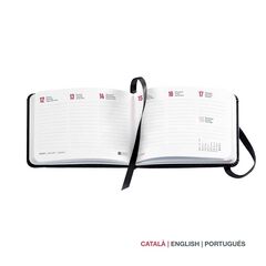 Agenda Miquelrius Pocket 10x7 setm/vista català 2026 Chester negre