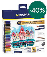 Set creativo lápices de colores Manley 23 piezas