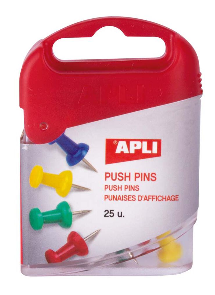 Agujass colores Apli Push Pin 25u