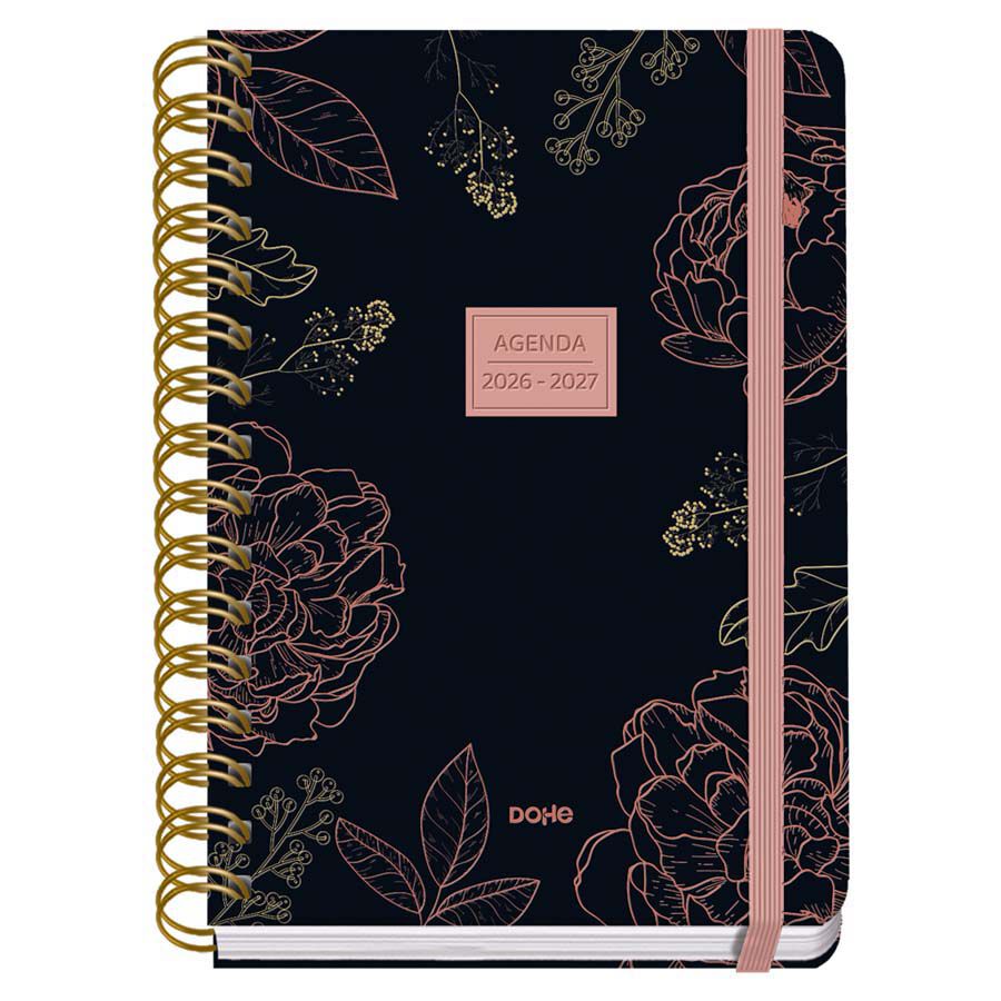 Agenda Escolar Dohe Espiral A5 sem/vista castellano 2026-2027 Noir Premium