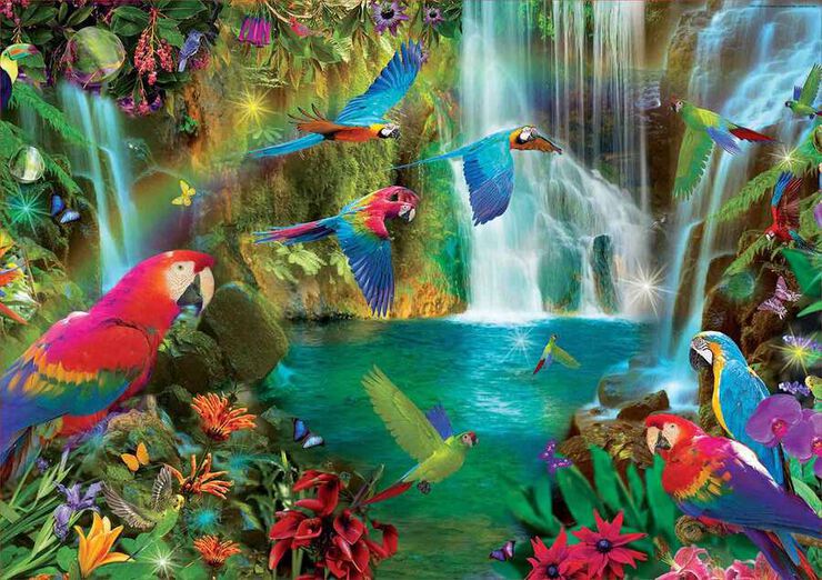 Puzle 1000 peces Lloros tropicals