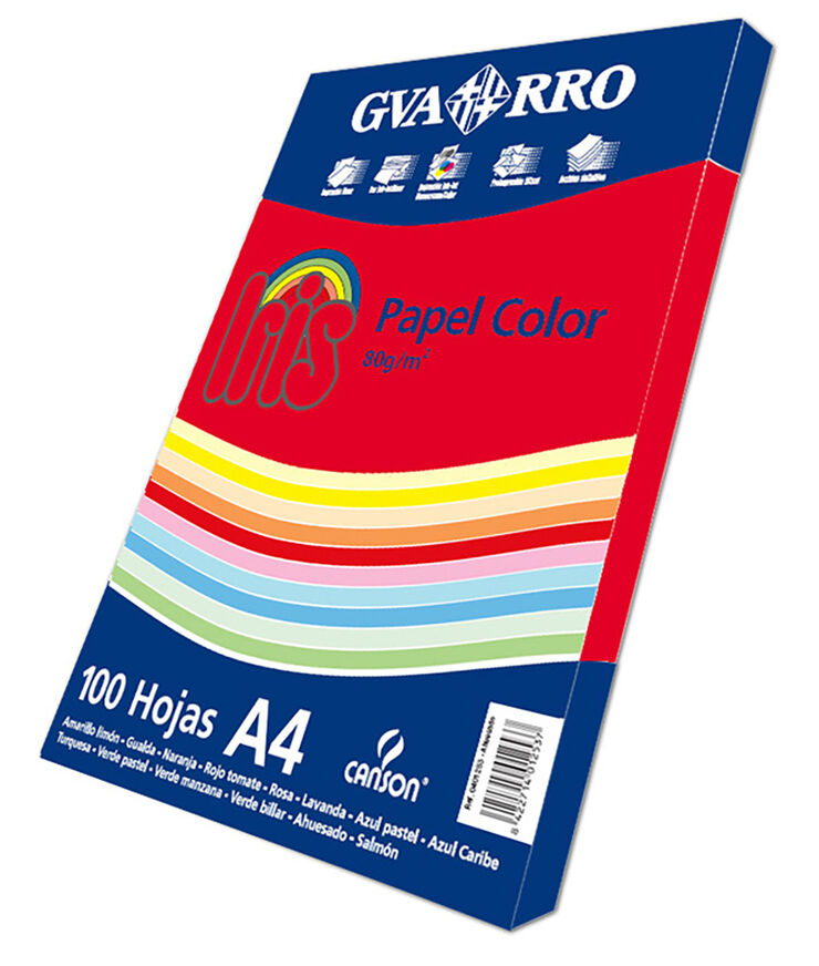 Papel Canson Repro IRIS A4 80g Tomate 100 hojas