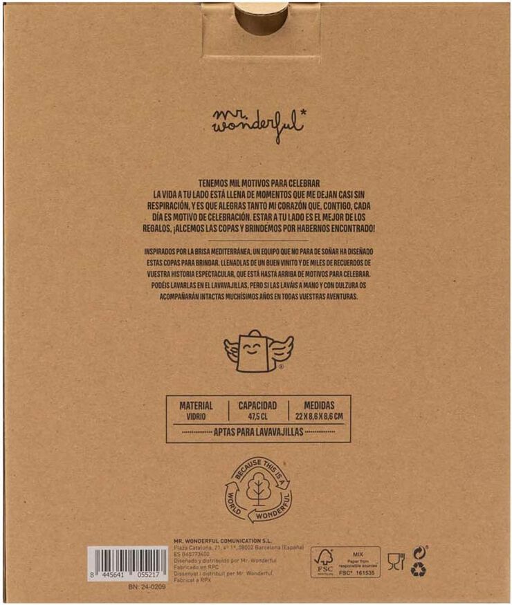 Set 2 Copas Vino Mr.Wonderful