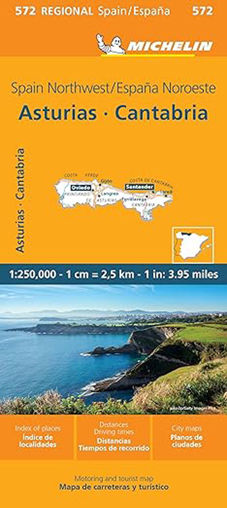 España noroeste Asturias Cantabria Mapa regional 572 202