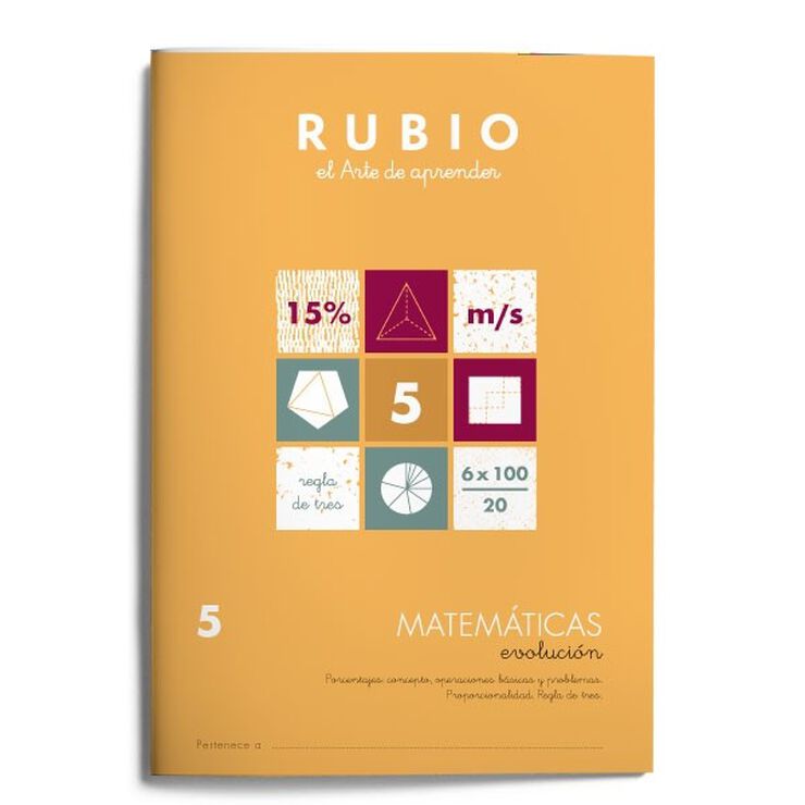 Matemáticas Evolución 5 Porcen Primaria Rubio