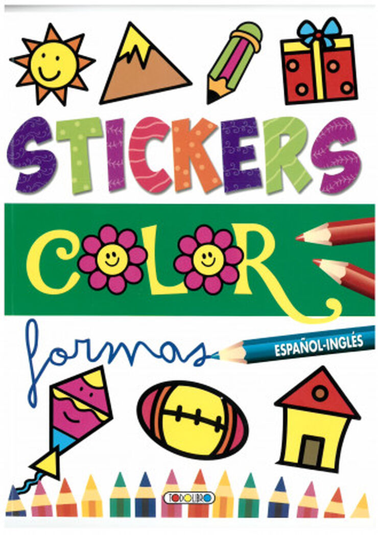 Stickers color formas español-inglés