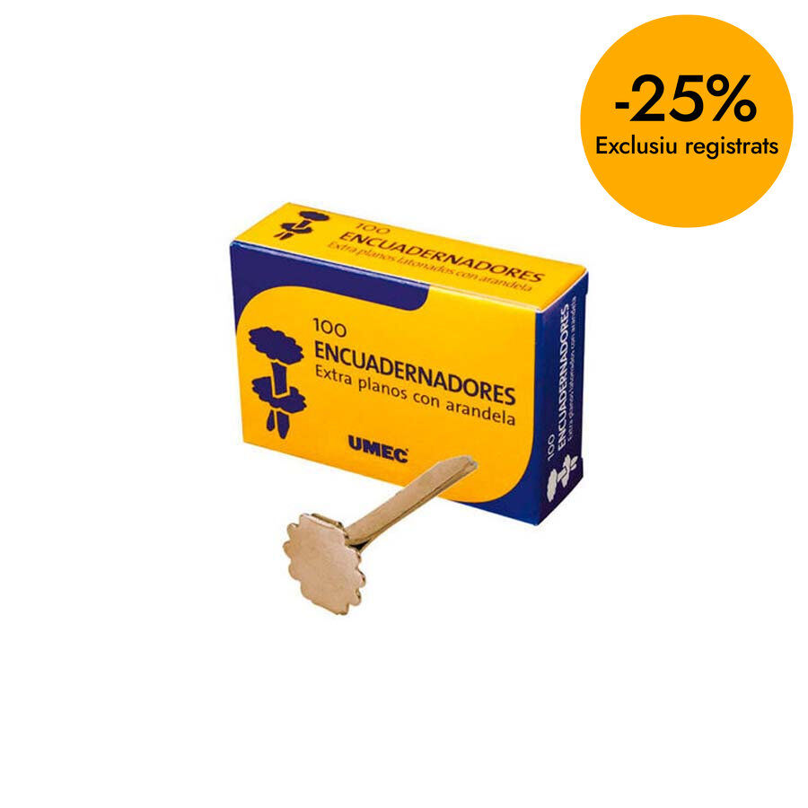 Enquadernador amb volandera 50mm Umec 100u
