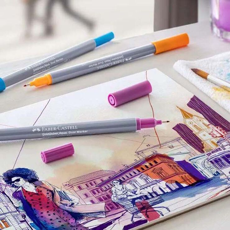 Rotuladores Goldfaber Aqua Dual Faber-Castell 24 colores