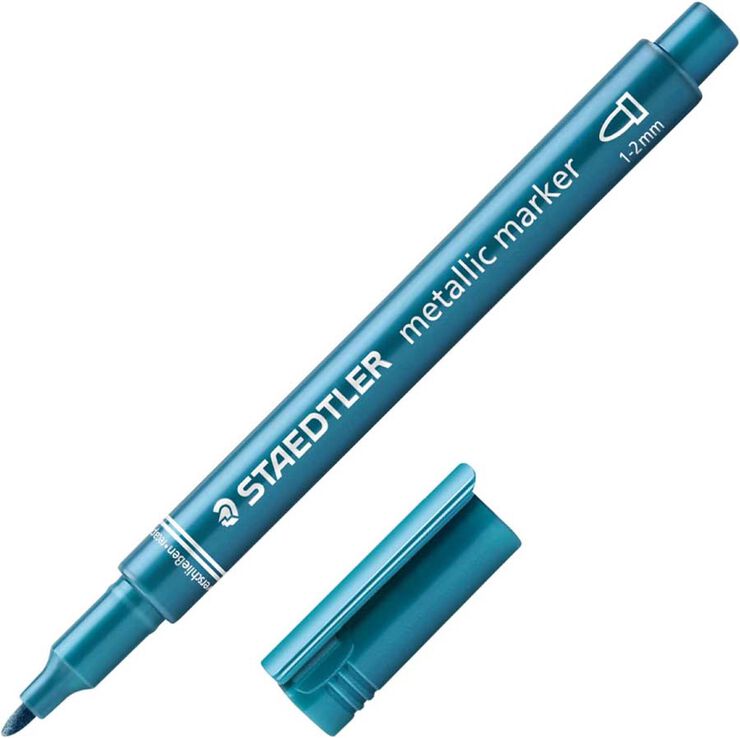 Rotuladores permanentes Staedtler metalizado azul 10u
