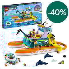 LEGO® Friends Barco de Rescate Marítimo con Animales MariNos 41734