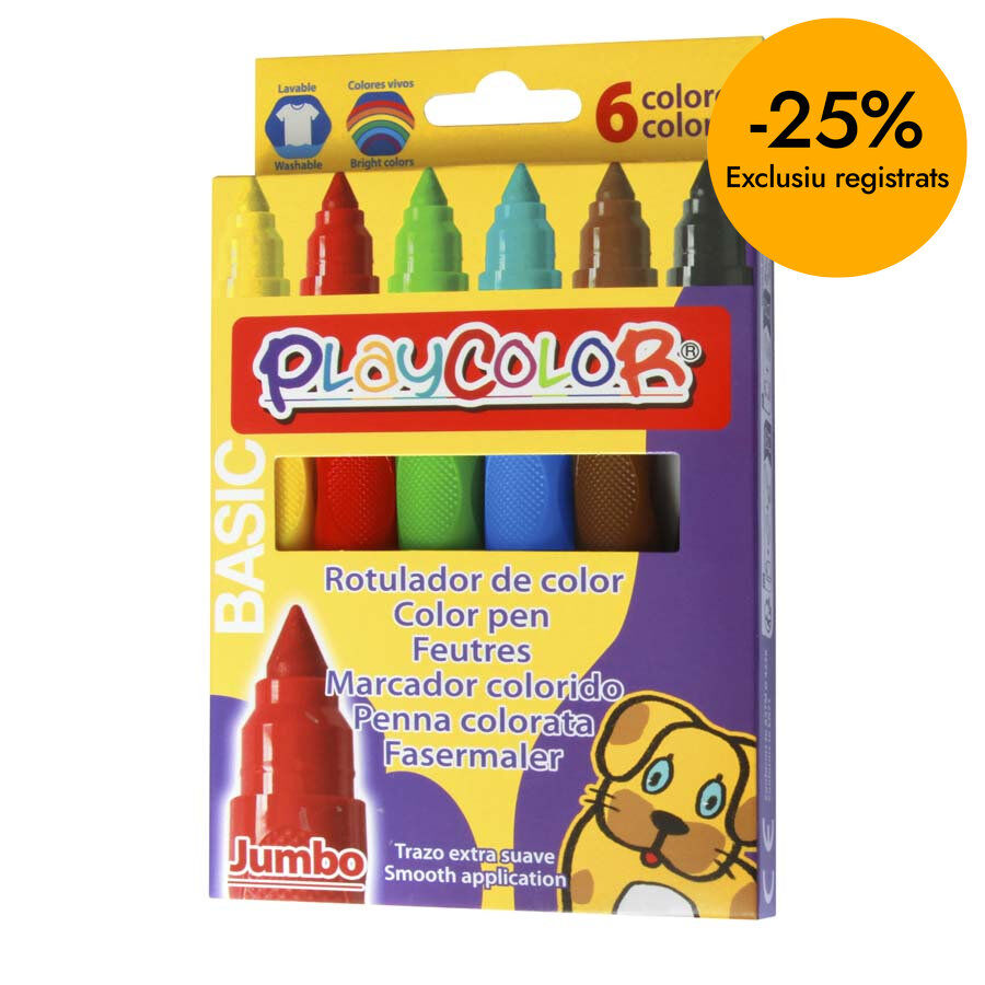 Retoladors Playcolor 6 colors