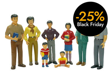Figura Amigos del mundo Familia asiática