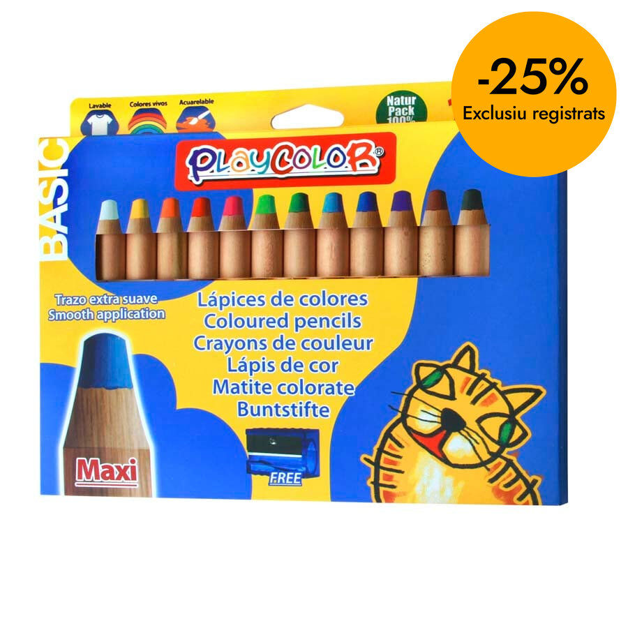 L&aacute;pices de colores Playcolor 12 colores