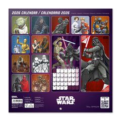 Calendari paret 2026 30x30cm Star Wars