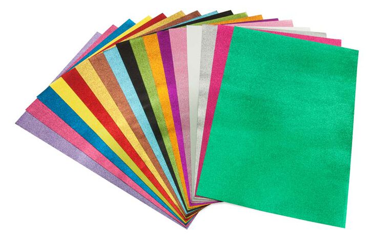 Plancha goma EVA Glitter 90x58 Amarillo