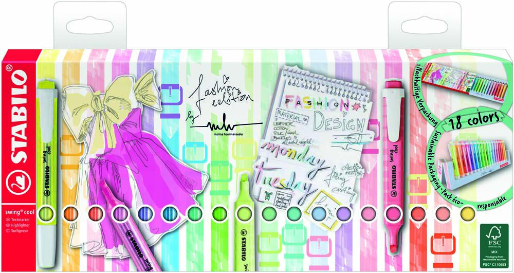 Marcadors flurescents Stabilo Swing Cool 18 colors