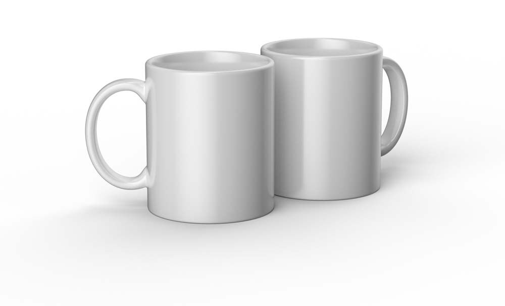 Tasses Mug Press 350 ml blanc 2u