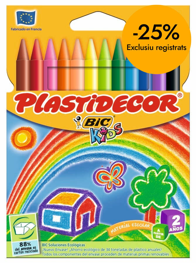 Ceras Plastidecor Bic Kids 12 colores
