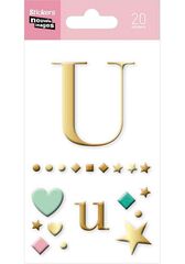Pegatinas Draeger Letra U 20u