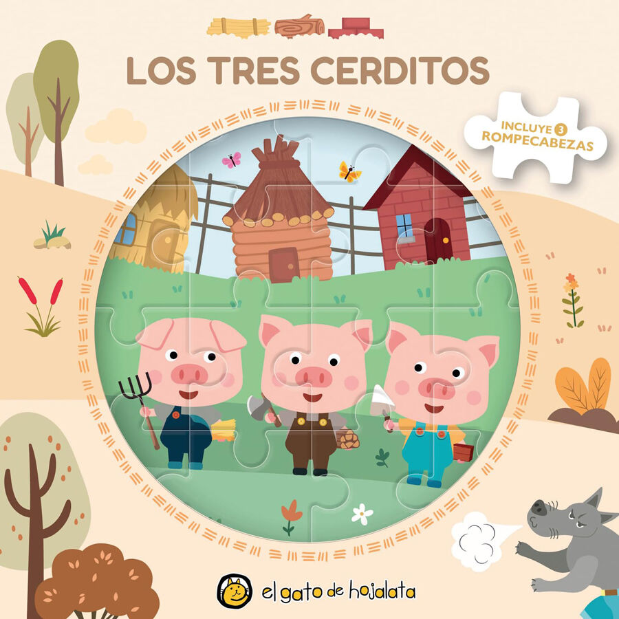 Los tres cerditos (Libro+3 puzles)