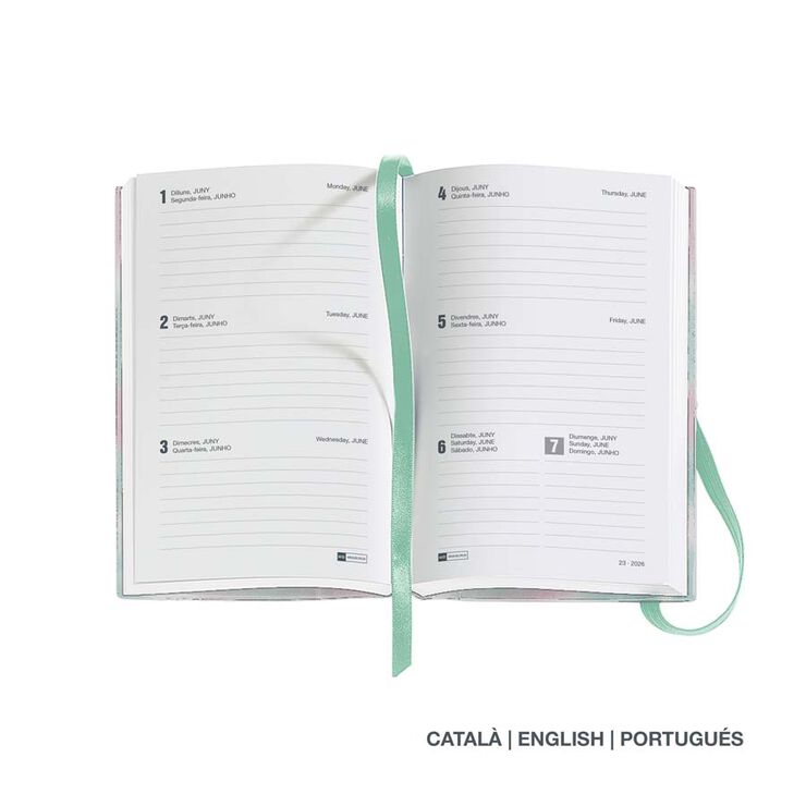 Agenda Miquelrius Passport 9x14 sem/vista catalán 2026 Gradient