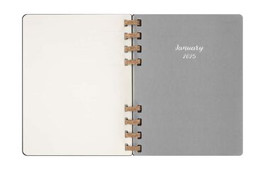 Agenda espiral Moleskine Life Planner 12m sem/vista 2025 XL negro