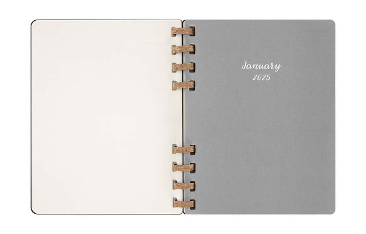 Agenda espiral Moleskine Life Planner 12m sem/vista 2025 XL negro