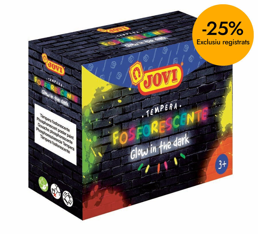 Tempera Jovi fluorescente 4 colores