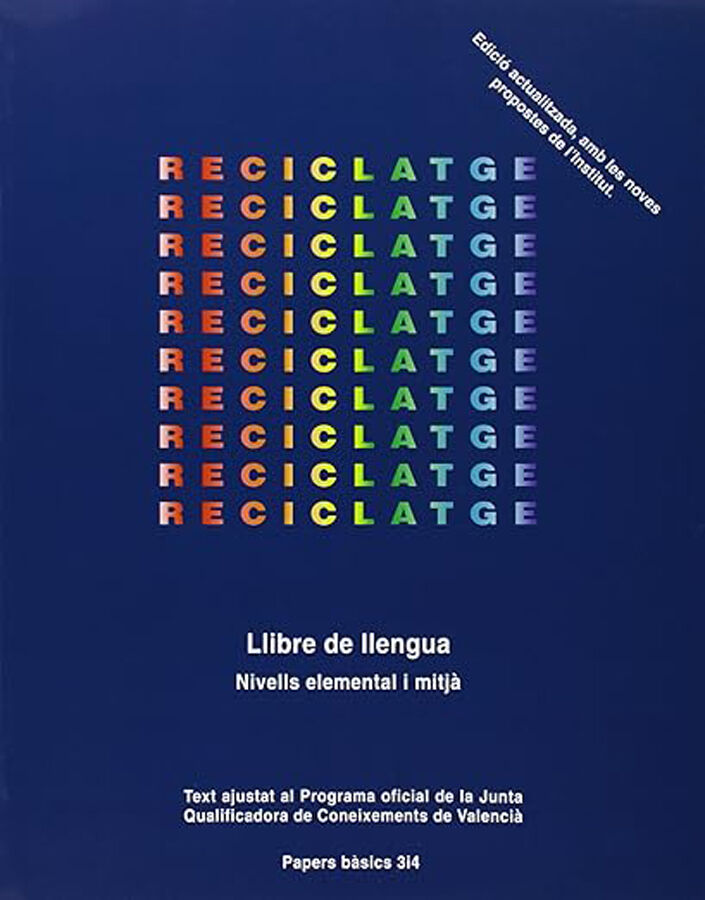 Reciclatge. Llibre de llengua. Nivell el