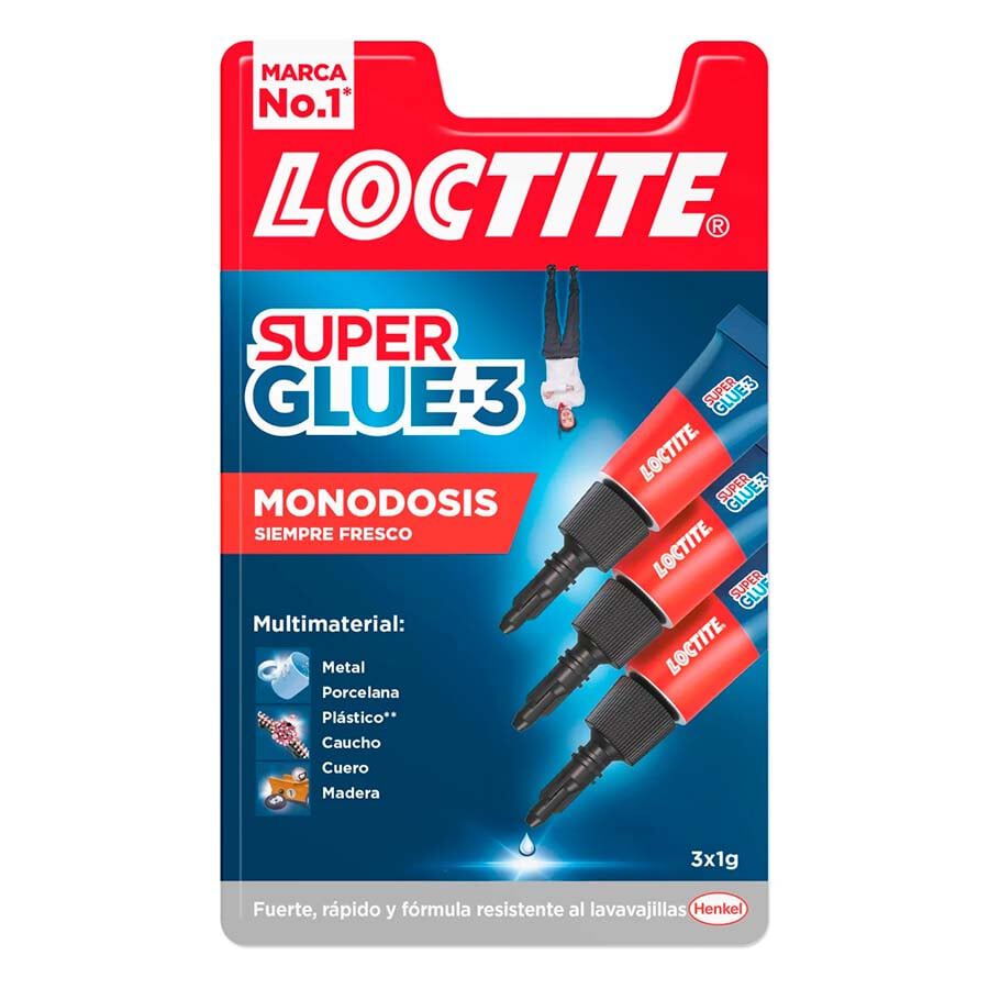 Pegamento l&iacute;quido Loctite Superglue Mini Trio 1g 3u
