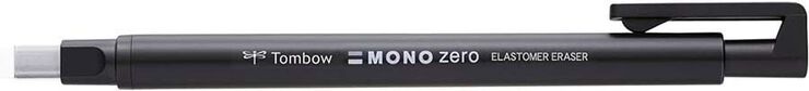 Portagomas Tombow Mono Zero rectangular negro