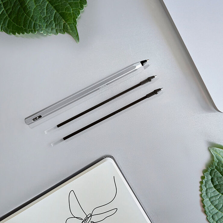 Bolígrafo BIC Cristal ReNew Metal + 2 recambios azul