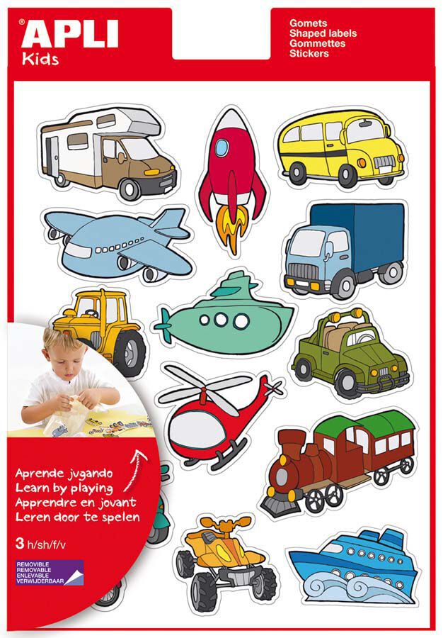 Gomets tem&agrave;tics Apli Transports 3 fulls 45u
