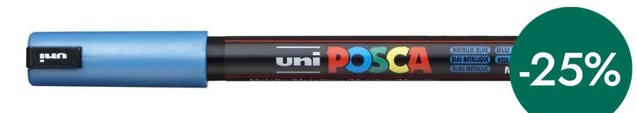 Retolador Posca PC-1MR 0,7mm blau metall