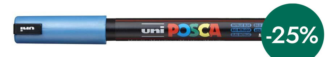 Rotulador Posca PC-1MR 0,7mm azul metal