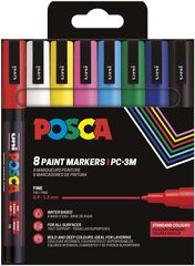 Retoladors Posca PC-3M 0,9-1,3mm Basics 8 colors