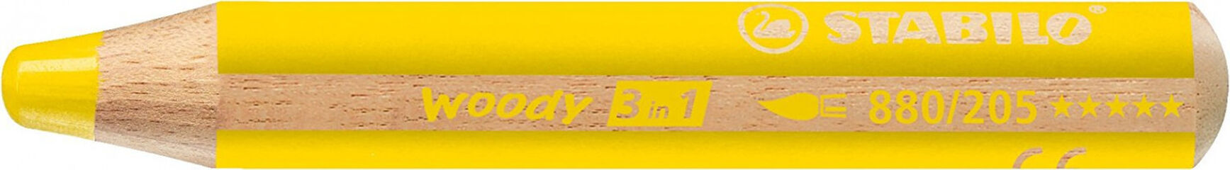 Lápiz acuarelable Stabilo Woody amarillo 5u Lápiz acuarelable Stabilo Woody amarillo 5u