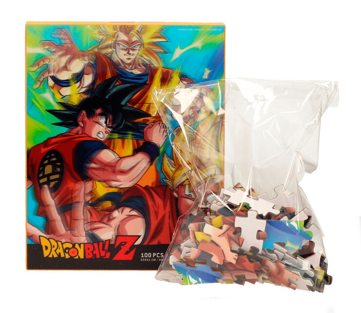 Puzle Efecto 3D 100 piezas Goku Saiyan Puzle Efecto 3D 100 piezas Goku Saiyan