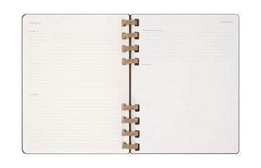 Agenda espiral Moleskine Life Planner 12m sem/vista 2025 XL negro