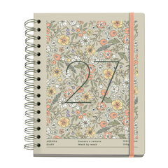 Agenda Miquelrius Plus Wire-O D&iacute;a P&aacute;gina Multiling&uuml;e Liberty Taupe 2027 Taupe