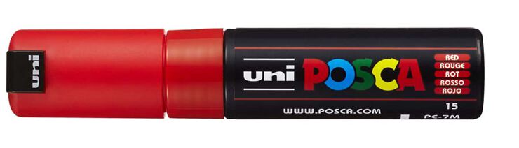 Rotulador Posca PC-7M rojo