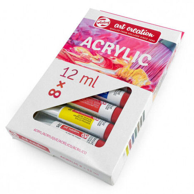Set Acr&iacute;lic Talens Art Cretaion 8 colors 12ml